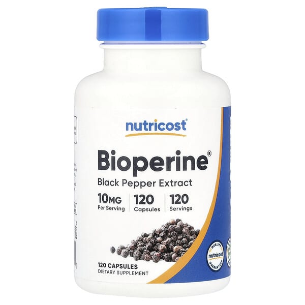 Nutricost, BioPerine®, 10 mg, 120 cápsulas
