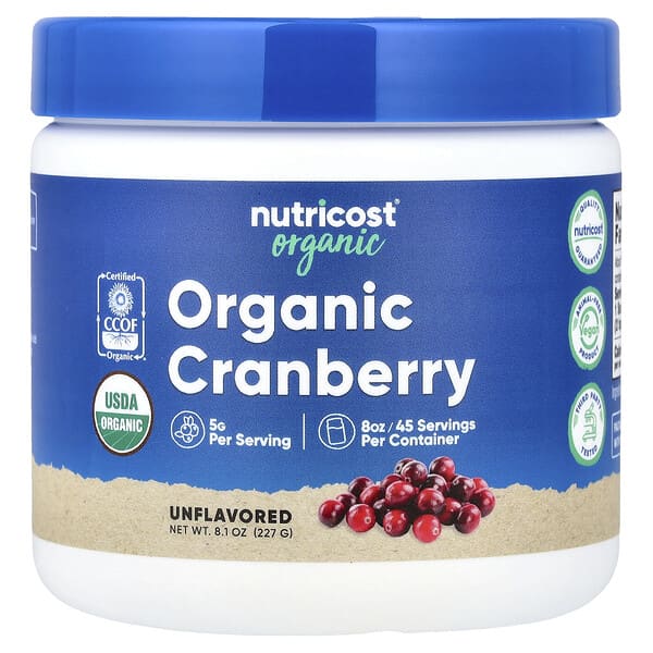 Organic Cranberry, Unflavored, 8.1 oz (227 g)