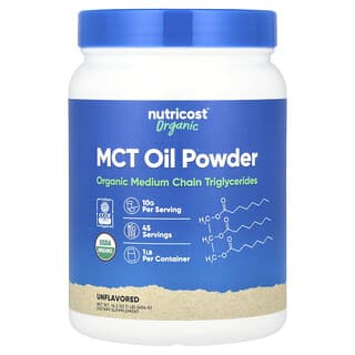 Nutricost, Organic MCT Oil Powder, Unflavored, 16.2 oz (454 g)