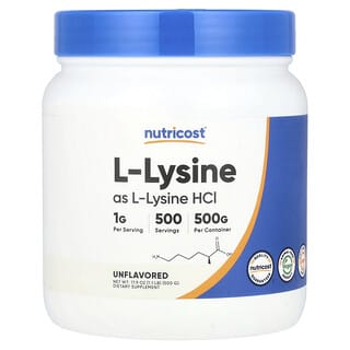 Nutricost, L-Lysine, Non aromatisée, 500 g