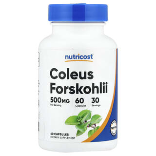 Nutricost, Coleus Forskohlii, 60 капсул (250 мг в 1 капсулі)