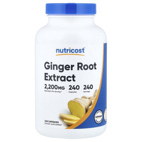 Ginger Root Extract, 240 Capsules (550 mg per Capsule)