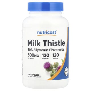 Nutricost, Milk Thistle, 300 mg, 120 Capsules