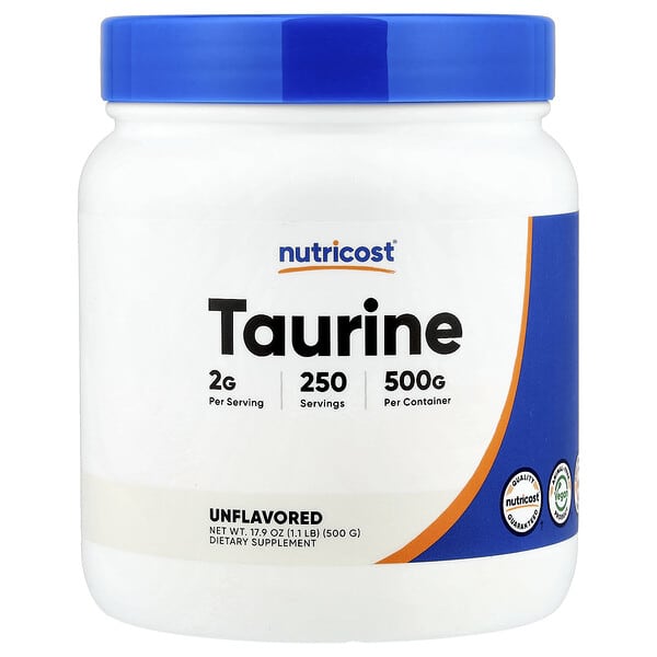 Taurine, Unflavored, 17.9 oz (500 g)
