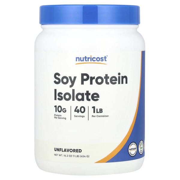 Nutricost, Soy Protein Isolate, Unflavored, 1 lb (454 g) — product photo 1