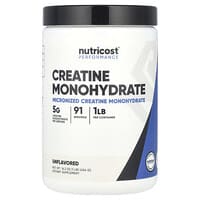 Nutricost, 表現，一水肌酸，原味，1 磅（454 克）