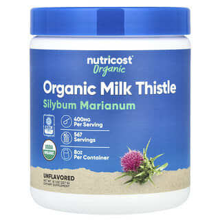 Nutricost, Organic Milk Thistle, Unflavored, Bio-Milchdistel, geschmacksneutral, 227 g (8,1 oz.)