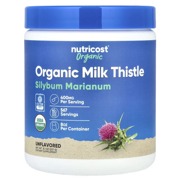 Organic Milk Thistle, Unflavored, 8.1 oz (227 g)