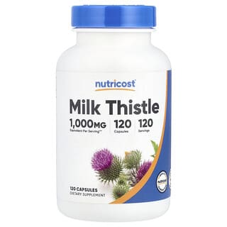 Nutricost, Milk Thistle, Mariendistel, 1.000 mg, 120 Kapseln