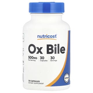 Nutricost, Ox Bile, 500 мг, 30 капсул