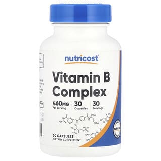 Nutricost, Complejo de vitaminas B, 30 cápsulas