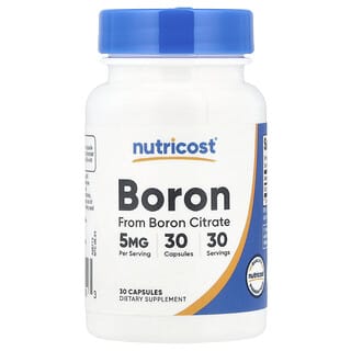 Nutricost, Boro, 5 mg, 30 Cápsulas