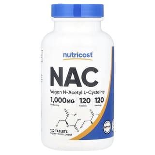 نوتريكوست‏, NAC, 1,000 mg, 120 Tablets