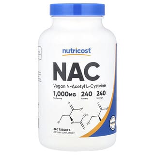 Nutricost, NAC, 1000 mg, 240 таблетки