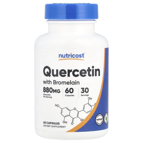 Nutricost Quercetin with Bromelain, 60 Capsules
