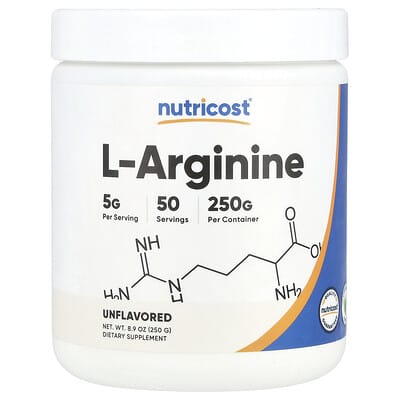 Nutricost, L-Arginine, Original, 8.9 oz (250 g)