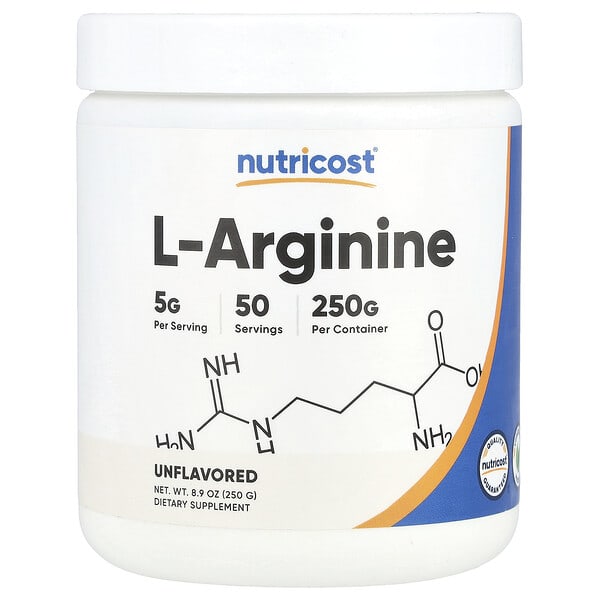 L-Arginine, Unflavored, 8.9 oz (250 g)
