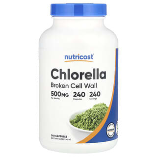 Nutricost, Chlorella, 500 mg, 240 Capsules