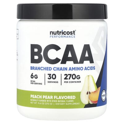 Nutricost, Performance Boost, BCAAs, Peach Pear Flavor, 9.6 oz (270 g)