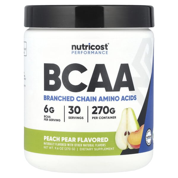 Performance, BCAA, Peach Pear, 9.6 oz (270 g)