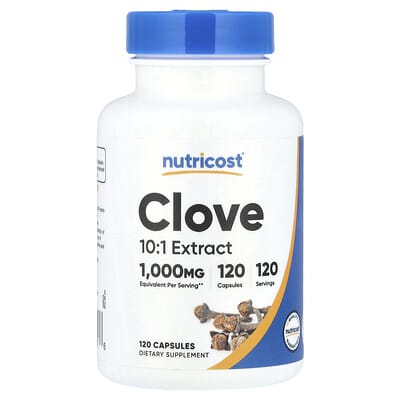 Nutricost, Clove, 1000 mg, 120 Capsules