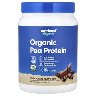 Nutricost, Proteína de guisante orgánico, Chocolate, 454 g (1 lb)