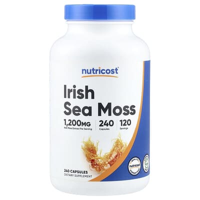 Nutricost, Irish Sea Moss, 240 Capsules (600 mg per capsule)