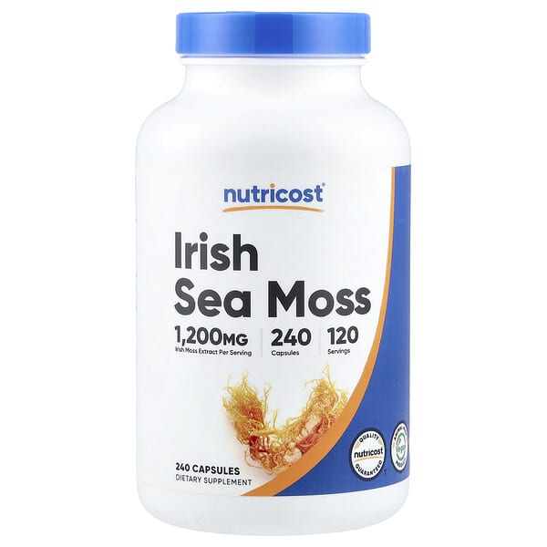 Irish Sea Moss, 240 Capsules (600 mg per Capsule)
