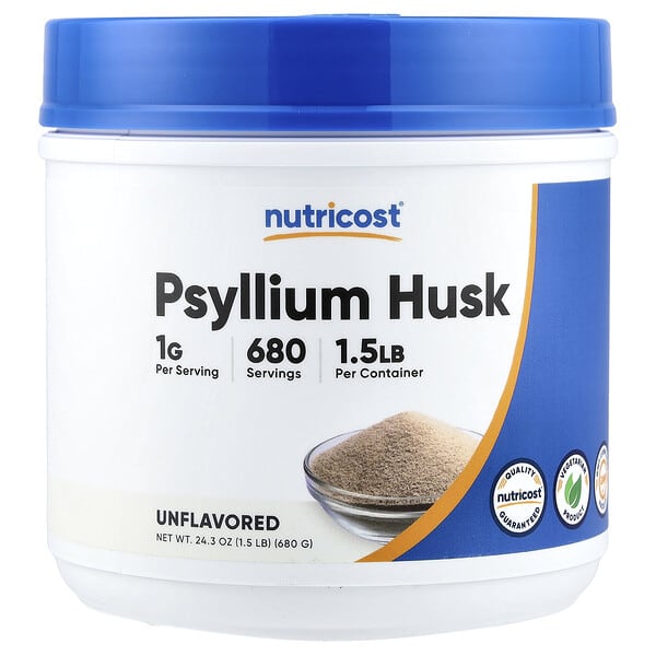 Psyllium Husk, Unflavored, 24.3 oz (680 g)