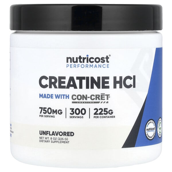 Creatine HCl, Unflavored, 8 oz (225 g)