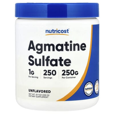 Nutricost, Agmatine Sulfate, Unflavored, 8.9 oz (250 g)