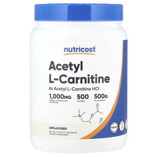 Nutricost, Acetyl L-Carnitine, Unflavored , 1.1 lb (500 g)