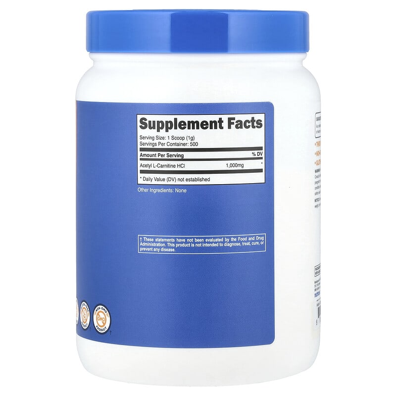 Acetyl L-Carnitine, Unflavored , 1.1 lb (500 g)