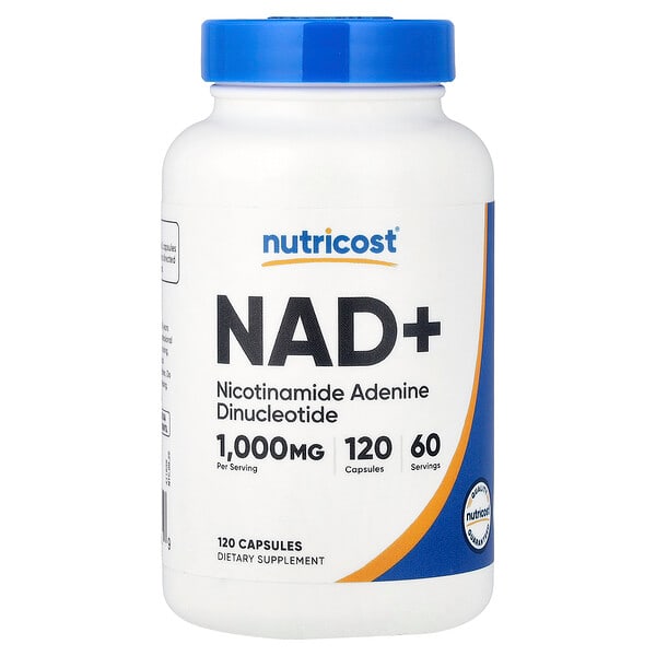 Nutricost, NAD+, 120 Capsules (500 mg per Capsule)