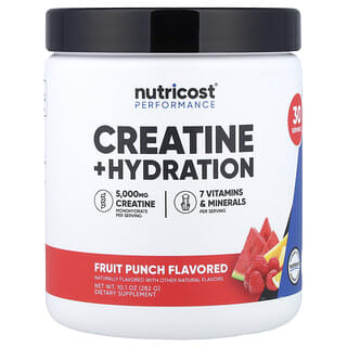 نوتريكوست‏, Performance, Creatine + Hydration, Fruit Punch, 10.1 oz (282 g)