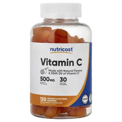Nutricost, Vitamin C Gummies, Orange Flavor, 120 Gummies