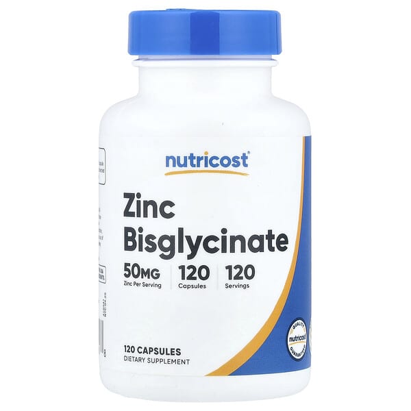 Zinc Bisglycinate, 50 mg, 120 Capsules