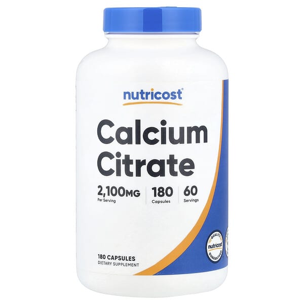 Calcium Citrate, 180 Capsules (700 mg per Capsule)