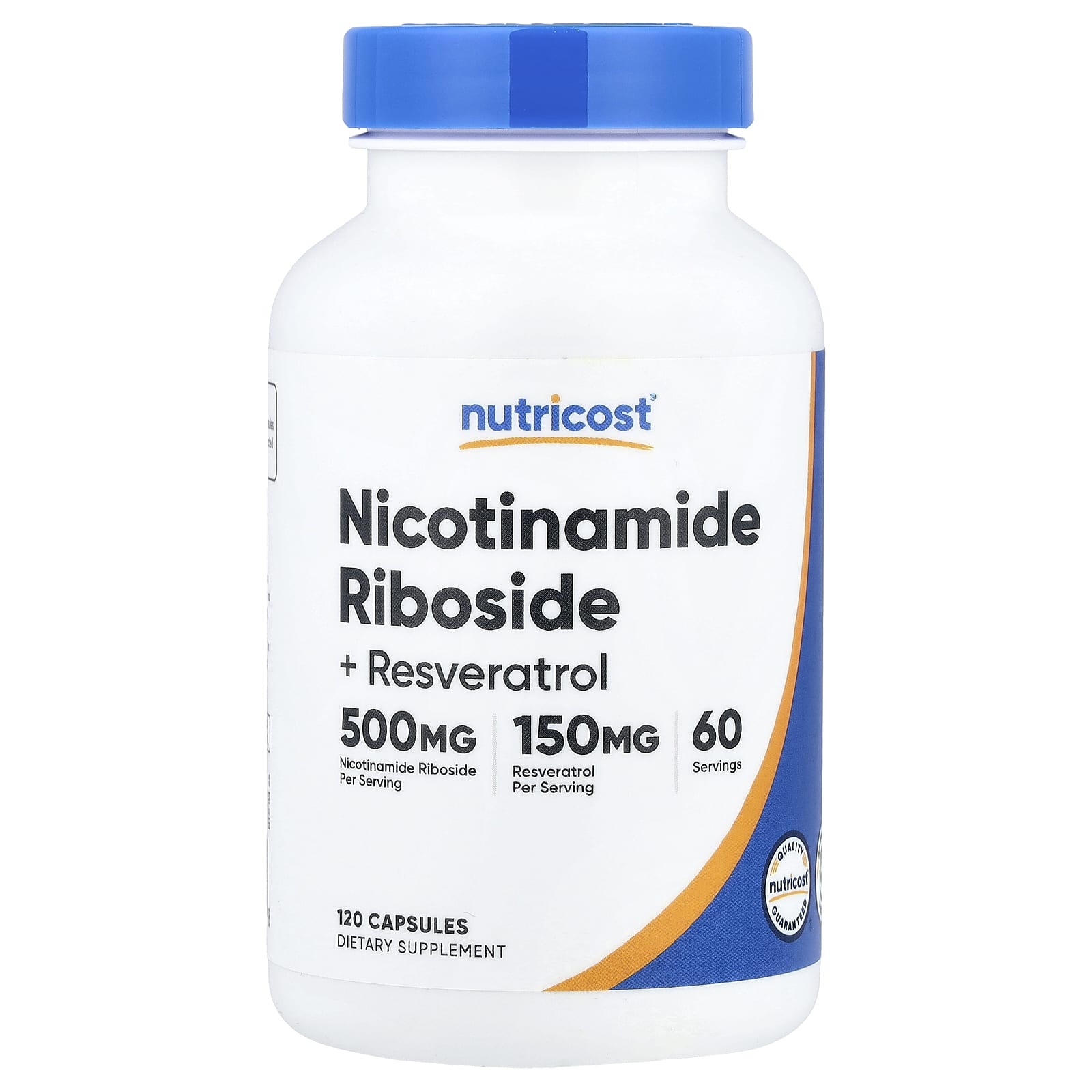 Nutricost, никотинамид рибозид и ресвератрол, 120 капсул