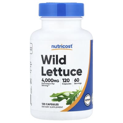 Nutricost, Wild Lettuce, 120 Capsules (80 mg per capsule)