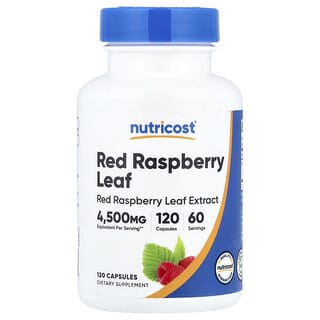 Nutricost, Red Raspberry Leaf, 120 Capsules (2,250 mg per Capsule)