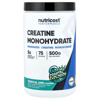 Nutricost, Performance, Creatine Monohydrate, Coastal Explosion, Tropical Lime, 1.1 lb (500 g)