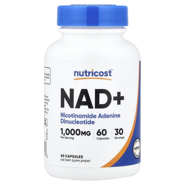 Nutricost, NAD+, 60 Capsules (500 mg per Capsule)