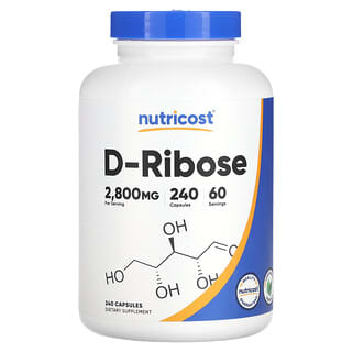 Nutricost, D-Ribose, 700 mg , 240 Capsules