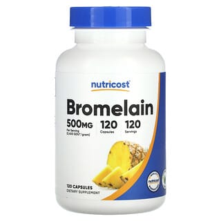 Nutricost, Bromelaína, 500 mg, 120 Cápsulas