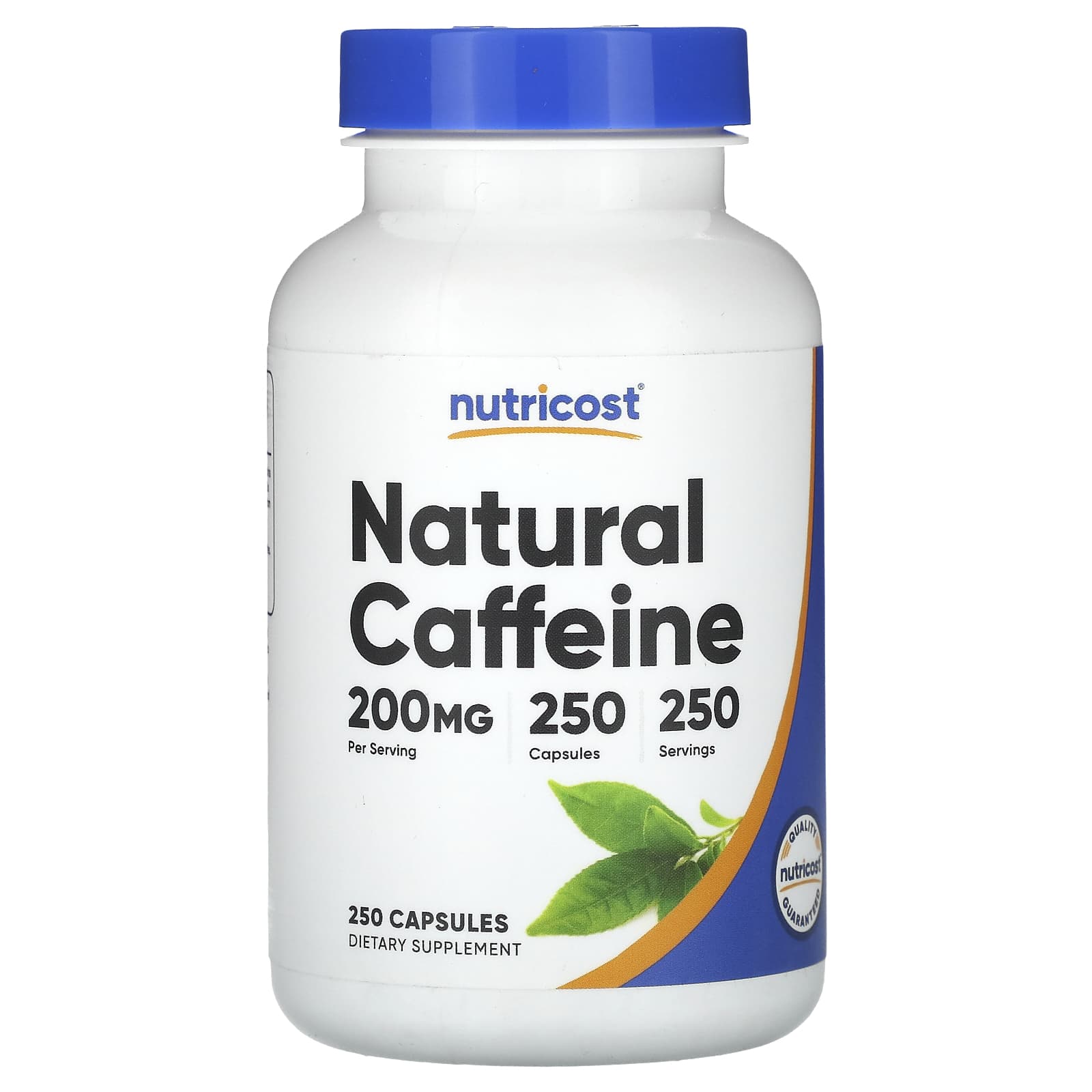 Nutricost, Natural Caffeine, 200 Mg, 250 Capsules