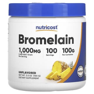 Nutricost, Bromelaína, sin sabor`` 100 g (3,5 oz)