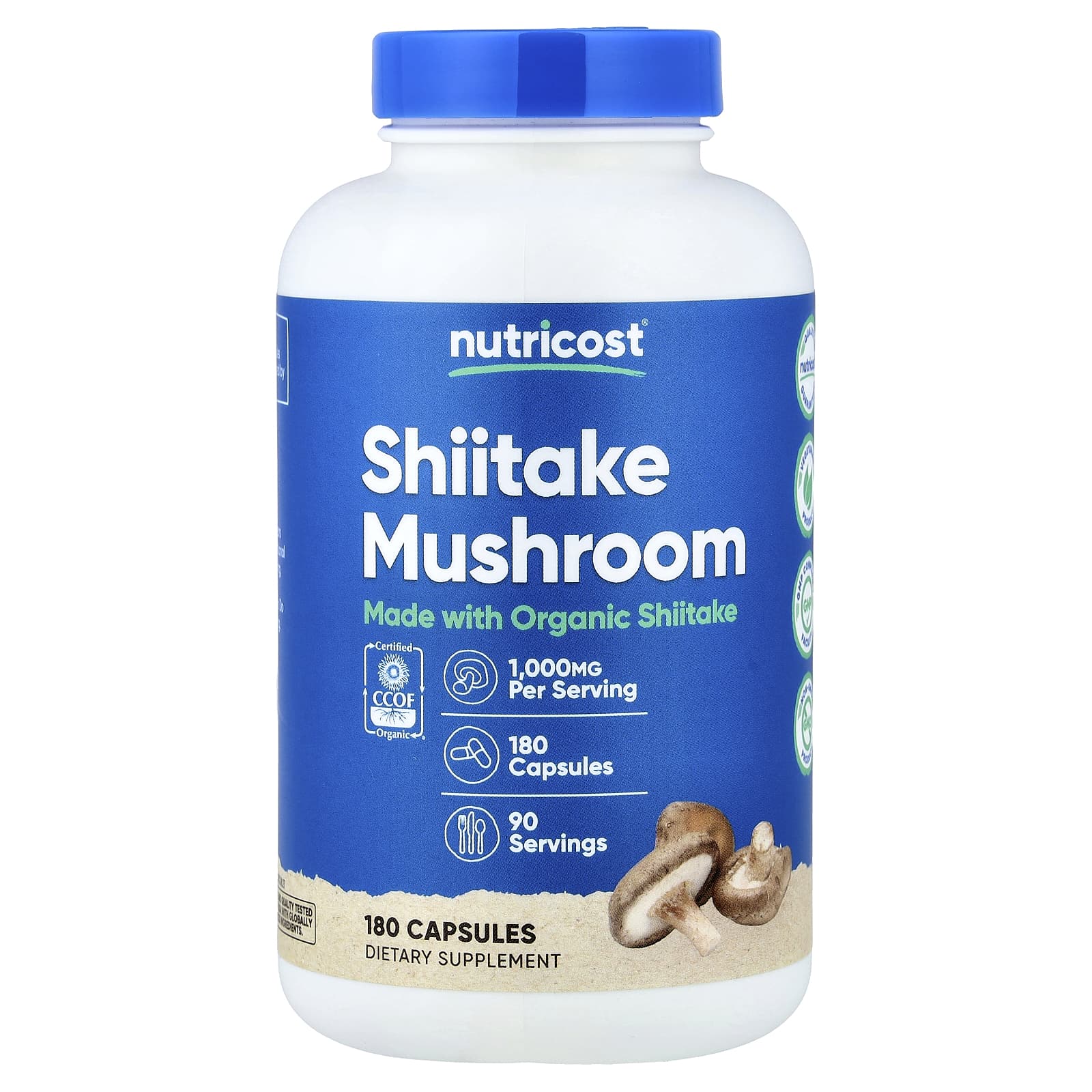 Nutricost Shiitake Mushroom – 180 gélules de Nutricost