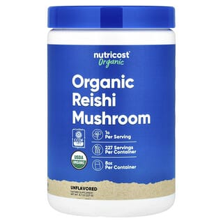 Nutricost, Cogumelo Reishi Orgânico, Sem Sabor, 227 g (8,1 oz)