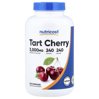 Nutricost, Sour Cherry, 240 Capsules (300 mg per Capsule)